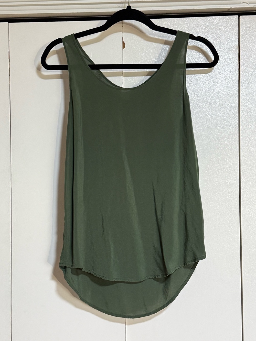 Nordstrom bp Olive Green Sleeveless Hi Low Tank Top Blouse Medium - Picture 3 of 7